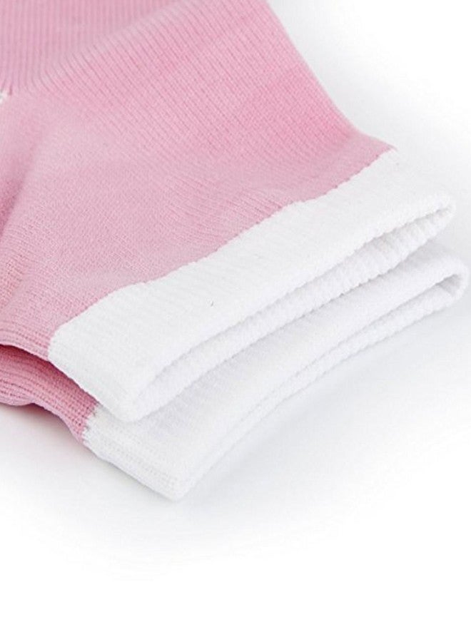 Runee High Quality Moisturizing Silicone Gel Heel Socks for Dry, Hard, Cracked Skin, Open Toe (Pink) - Image 2